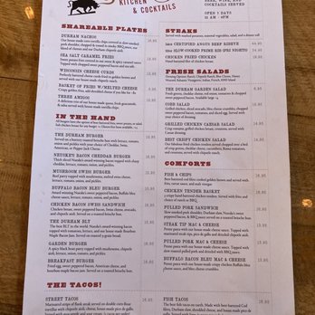 The Durham - Kitchen and Cocktails - Good menu - Tacos Near Me - Polson, Montana