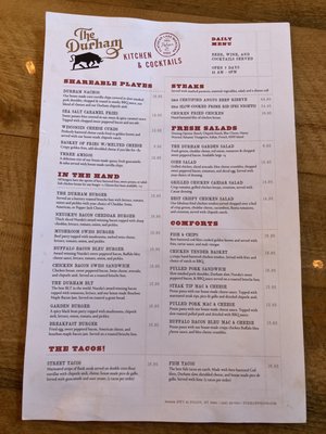 Menu photo 3 The Durham - Kitchen and Cocktails Polson, MT