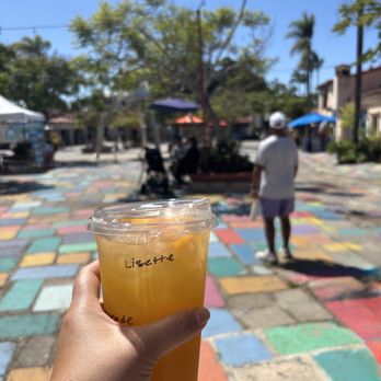 Daniels Coffee - Iced peach green tea lemonade - Coffee & Tea Near Me - San Diego, California Daniels Coffee - Iced peach green tea lemonade - Coffee & Tea Near Me - San Diego, California
