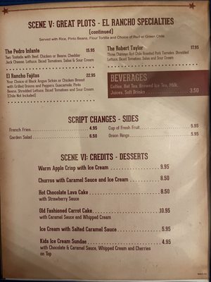 Menu photo 5 El Rancho Restaurant Gallup, NM