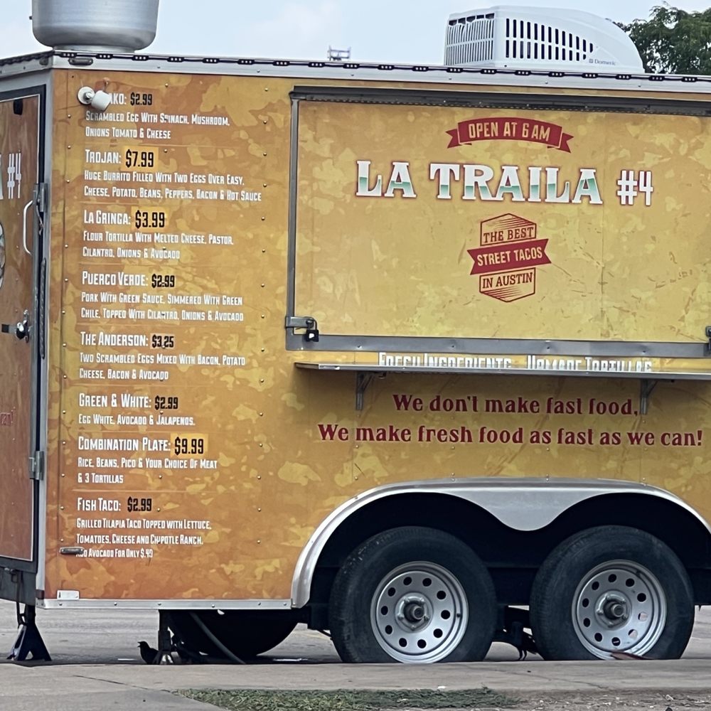 La Traila - other 1/2 of updated menu and pricing, late August '23 - Food Trucks Near Me - Austin, Texas La Traila - other 1/2 of updated menu and pricing, late August '23 - Food Trucks Near Me - Austin, Texas
