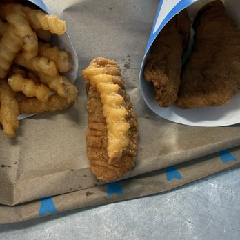 Sonic Drive-In - Fry on a chicken finger to give a comparison of size. - Burgers Near Me - Oklahoma City, Oklahoma