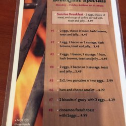 Silver Grill Family Dining - The menu special