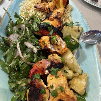 Darna Mediterranean Eatery - Saffron Chicken Kebob - Mediterranean Near Me - Plano, Texas