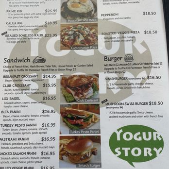 YogurStory - Menu as of 9/26 - Pancakes Near Me - Honolulu, Hawaii YogurStory - Menu as of 9/26 - Pancakes Near Me - Honolulu, Hawaii