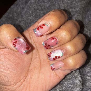 Lotus Nails - Gel x set with design by Trish - Nail Salons Near Me - Las Vegas, Nevada