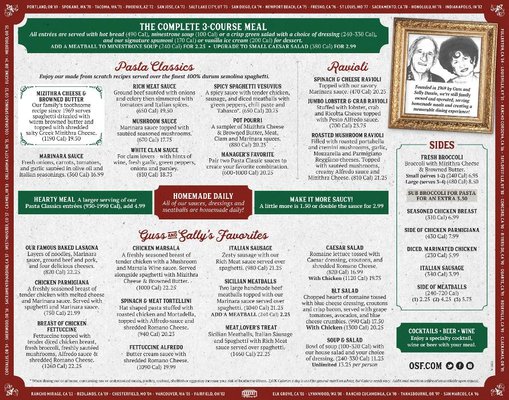 Menu photo 1 The Old Spaghetti Factory Medford, OR