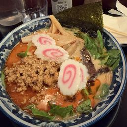 SPICY TANTAN Ramen: lvl 4 spicy, extra menma.  The next bowl I had, I added an egg.