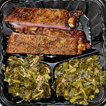 Tommy's BBQ - One meat combo - ribs w/ collard greens. - Barbeque Near Me - Hercules, California Tommy's BBQ - One meat combo - ribs w/ collard greens. - Barbeque Near Me - Hercules, California
