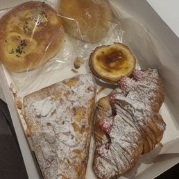 Strawberry Croissant Almond Pastry Pastel De Nata Chocolate Cream Bread Sweet Potato Bread