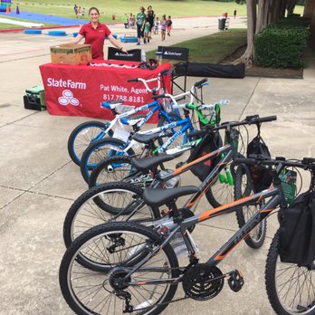 Pat White - State Farm Insurance Agent - Love giving away bikes to Glenhope Elementary students!! - Home & Rental Insurance Near Me - Hurst, Texas Pat White - State Farm Insurance Agent - Love giving away bikes to Glenhope Elementary students!! - Home & Rental Insurance Near Me - Hurst, Texas
