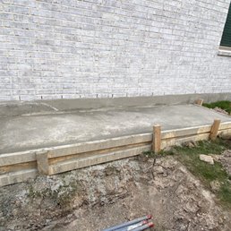 Cement pad for equipment area