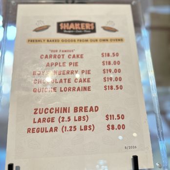 Shakers - Zucchini bread - Diners Near Me - South Pasadena, California Shakers - Zucchini bread - Diners Near Me - South Pasadena, California