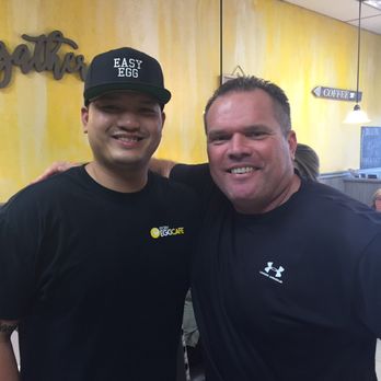 Easy Egg Cafe - Me and 1 of the owners Rodney. - Breakfast & Brunch Near Me - Quartz Hill, California Easy Egg Cafe - Me and 1 of the owners Rodney. - Breakfast & Brunch Near Me - Quartz Hill, California