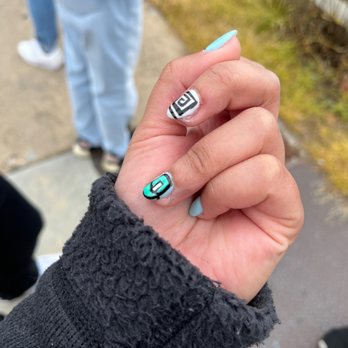 Glamour Nails - More paint on skin. - Nail Salons Near Me - Cerritos, California