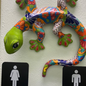 Lime Tequila - a colorful geckole on a white wall - Mexican Near Me - Port Charlotte, Florida