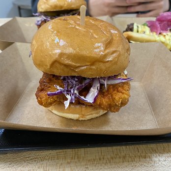 Madbun - Mad Hot Chicken Sandwich! It's so big!! - Asian Fusion Near Me - Rancho Cucamonga, California Madbun - Mad Hot Chicken Sandwich! It's so big!! - Asian Fusion Near Me - Rancho Cucamonga, California
