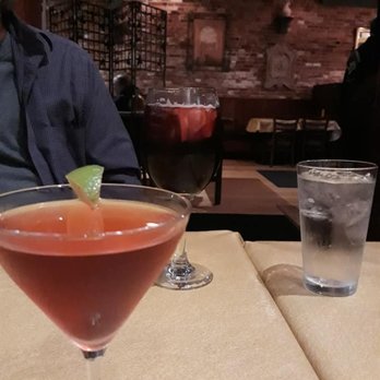Isabella's - Fig Cosmo and a red sangria - Tapas/Small Plates Near Me - Frederick, Maryland