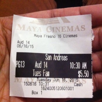 Maya Cinemas - Ticket was nicely printed and clearly organized - Cinema Near Me - Fresno, California