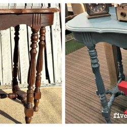 Fivethirty Home - Before & after using Miss Mustard Seed's Milk Paint.