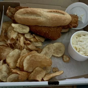 Steamfitters Event Center - Fried Fish sandwich with Mac & cheese and homemade potato chips - Venues & Event Spaces Near Me - Harmony, Pennsylvania Steamfitters Event Center - Fried Fish sandwich with Mac & cheese and homemade potato chips - Venues & Event Spaces Near Me - Harmony, Pennsylvania