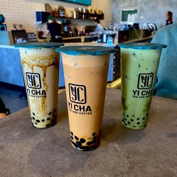 YI CHA - Tea and Coffee - Brown sugar boba milk tea, thai milk tea with brown sugar boba, matcha latte with brown sugar boba - Coffee & Tea Near Me - Spring, Texas