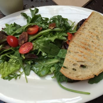 Freesoulcaffe - Grilled veggie panini (half portion) with side salad - Vegan Near Me - Tustin, California Freesoulcaffe - Grilled veggie panini (half portion) with side salad - Vegan Near Me - Tustin, California