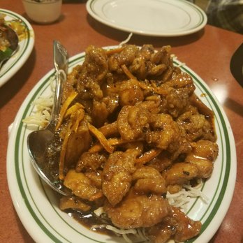 Lucky Garden - Orange Chicken. It's got a very nice light fry on it. Plenty of delicious meat not hiding in thick batter like a lot of places. - Chinese Near Me - Salem, Oregon
