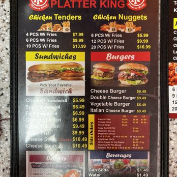 Halal Platter King - Menu, page 2; Sep 11, 2024 - Fast Food Near Me - Parsippany, New Jersey