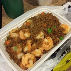 Plenty of shrimp & rice for 9.00 bucks (large) you can feed 3