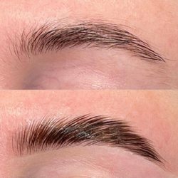Eyebrow lamination and threading