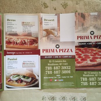 Prima Pizza - menu - Pizza Near Me - Woodhaven, New York Prima Pizza - menu - Pizza Near Me - Woodhaven, New York