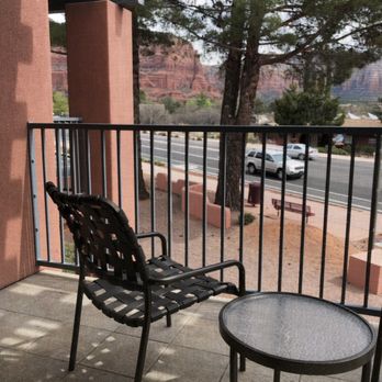 Bell Rock Inn - Look out our window balcony in the morning. Looking at main road and beautiful mountains. - Hotels Near Me - Sedona, Arizona Bell Rock Inn - Look out our window balcony in the morning. Looking at main road and beautiful mountains. - Hotels Near Me - Sedona, Arizona
