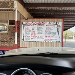 Holly's Drive Inn Restaurant - Billboard menu