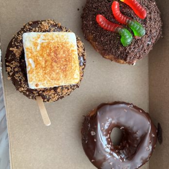 Magic Donuts & Coffee - Dirt & Worm, S'more, and Salted Dark Chocolate - Donuts Near Me - San Francisco, California