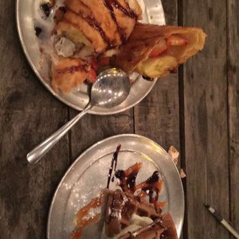 BBQ Saloon - The banana burrito and waffle ice cream sandwich desserts - Barbeque Near Me - Saint Louis, Missouri