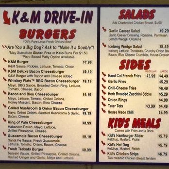 K & M Drive-In - Current menu and prices May 29, 2023 - Fast Food Near Me - Camas, Washington K & M Drive-In - Current menu and prices May 29, 2023 - Fast Food Near Me - Camas, Washington