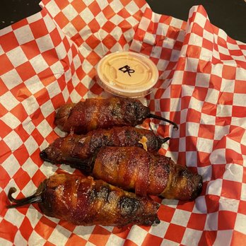Dang BBQ - Jalapeño poppers in bacon stuffed with pull pork - Barbeque Near Me - Seaford, New York