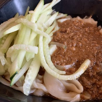 101 Noodle Express - Dan dan noodles with hand torn noodles (really peanuty) - Chinese Near Me - Alhambra, California