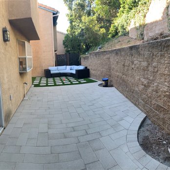 Install It Direct - New view from paver patio to new yard with fire pit hook up. - Landscaping Near Me - Encinitas, California