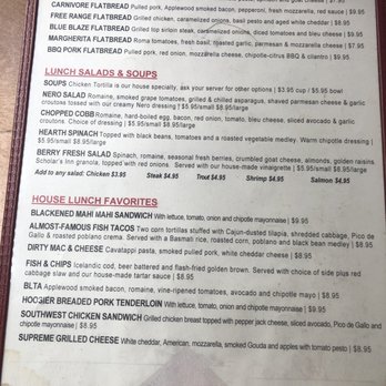 Fire By The Monon - Front of the Menu - American Near Me - Indianapolis, Indiana