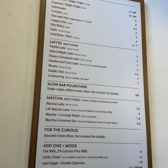 Little While - Menu - Coffee & Tea Near Me - San Diego, California Little While - Menu - Coffee & Tea Near Me - San Diego, California