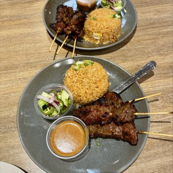 Thai BBQ - Lunch special beef satay. It comes with vegetable soup on the side. - Thai Near Me - Las Vegas, Nevada Thai BBQ - Lunch special beef satay. It comes with vegetable soup on the side. - Thai Near Me - Las Vegas, Nevada