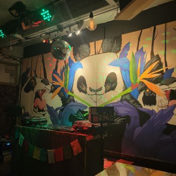 Bevy - Panda mural with the disco ball! - Cocktail Bars Near Me - Honolulu, Hawaii