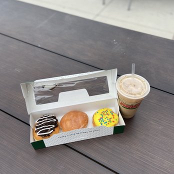 Krispy Kreme - Left to right: cookies & creme, lemon filled, & cake batter - Donuts Near Me - Kissimmee, Florida Krispy Kreme - Left to right: cookies & creme, lemon filled, & cake batter - Donuts Near Me - Kissimmee, Florida