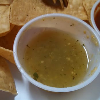 Rudy's Burritos - Chips and very little salsa. The 2 once container was half filled. - Mexican Near Me - Mesa, Arizona Rudy's Burritos - Chips and very little salsa. The 2 once container was half filled. - Mexican Near Me - Mesa, Arizona