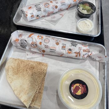 Abu Omar Halal - Glendora - Beef sandwich, hummus and pita - Halal Near Me - Glendora, California Abu Omar Halal - Glendora - Beef sandwich, hummus and pita - Halal Near Me - Glendora, California