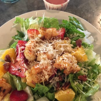 Asiel's Restaurant - Orange, Strawberry, Pecan Salad with grilled shrimp - New American Near Me - Lake Jackson, Texas Asiel's Restaurant - Orange, Strawberry, Pecan Salad with grilled shrimp - New American Near Me - Lake Jackson, Texas