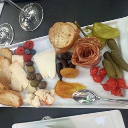 Jamie Charcuterie Board !! Not 100% what it was but it was so tasty!!  Jamie told me but I was busy eating!! lol