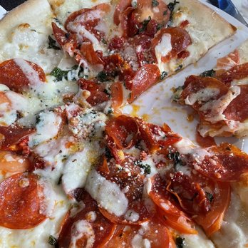 Elsas Greek Grill - Margarita pizza with pepperoni. This was a good pizza. The sauce was light and crust was excellent - Greek Near Me - Beaumont, Texas Elsas Greek Grill - Margarita pizza with pepperoni. This was a good pizza. The sauce was light and crust was excellent - Greek Near Me - Beaumont, Texas